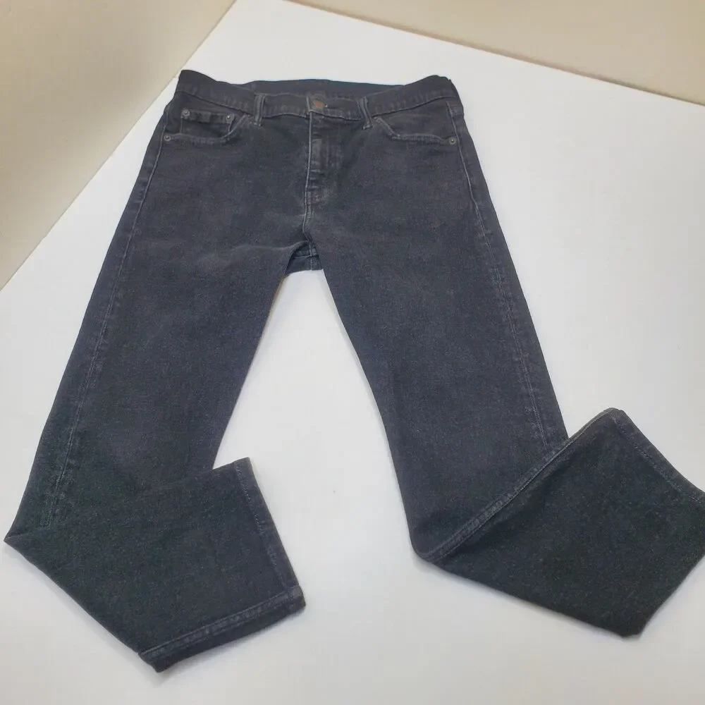 Levis Strauss 510 Black Jeans Mens 30x30 (30x26.5 Actual) SKINNY Denim Stretch - Picture 2 of 16